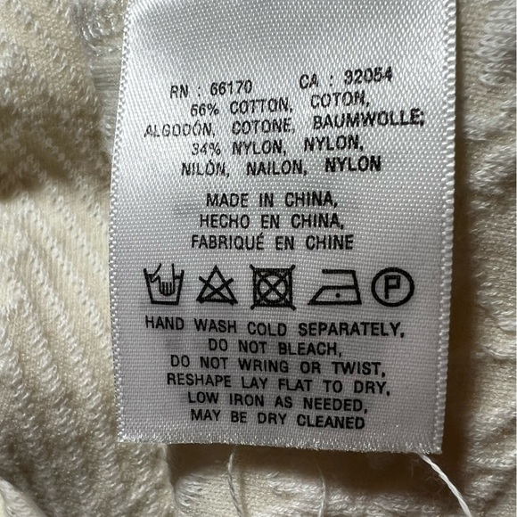 Moth Birte Ivory Cream Textured Jersey Knit Zip Up Jacket Sweater Large - Picture 8 of 10